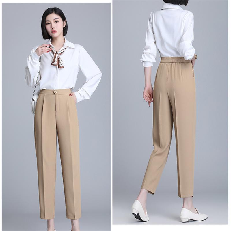 Women Spring Summer Casual High Waist Wide Leg Trousers Office Straight Pencil Suit Trousers Korean Stytle Harajuku Fashion Pant
