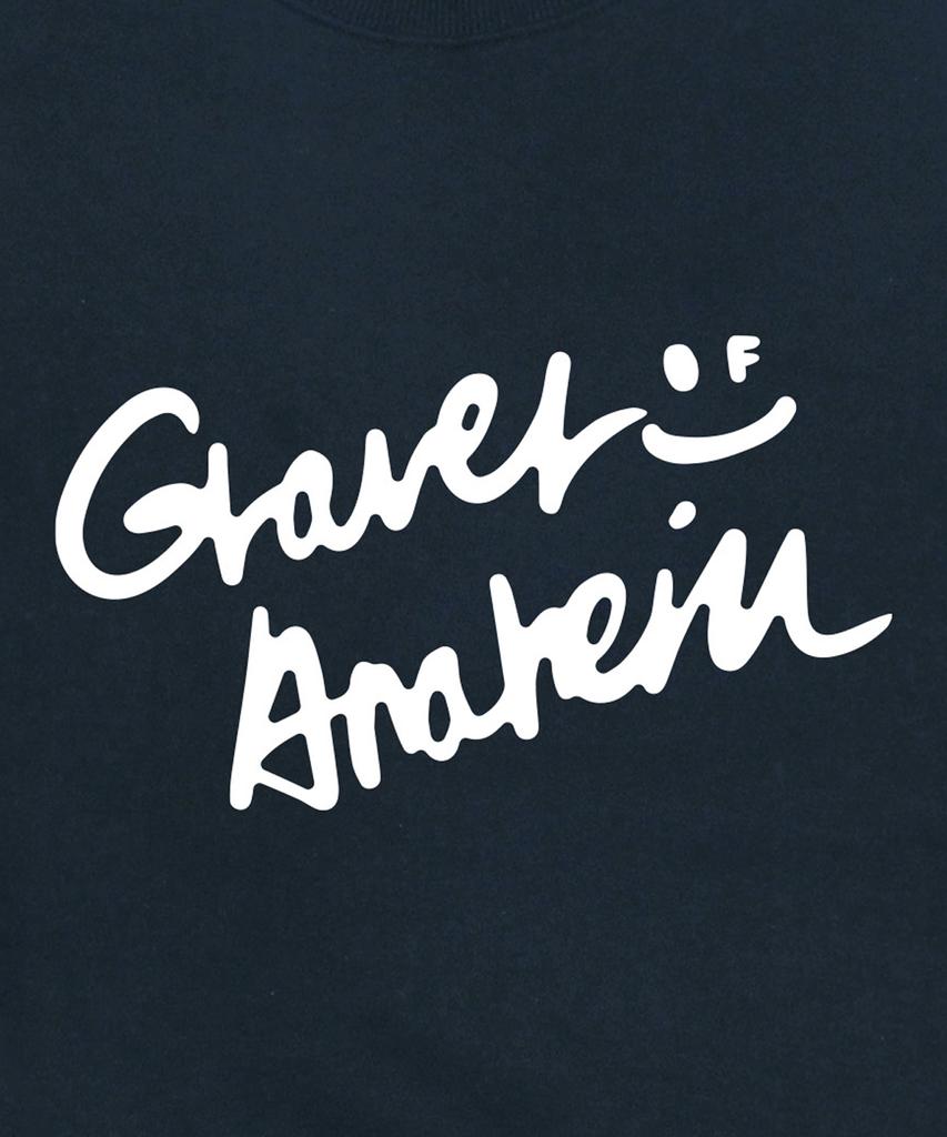 GRAVER [Unisex] Drawing Logo Smile Sweatshirt_Navy