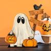 Halloween Party Halloween Wooden Decor Ghost Pumpkin Boo - Ville Tabletop Ornament Spooky Festive Home Decoration Figurine