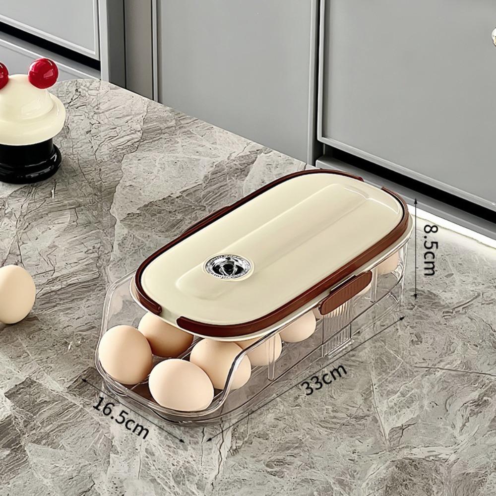Household Rolling Egg Storage Box Automatic Scrolling Egg Storage Box  Kitchen Dedicated