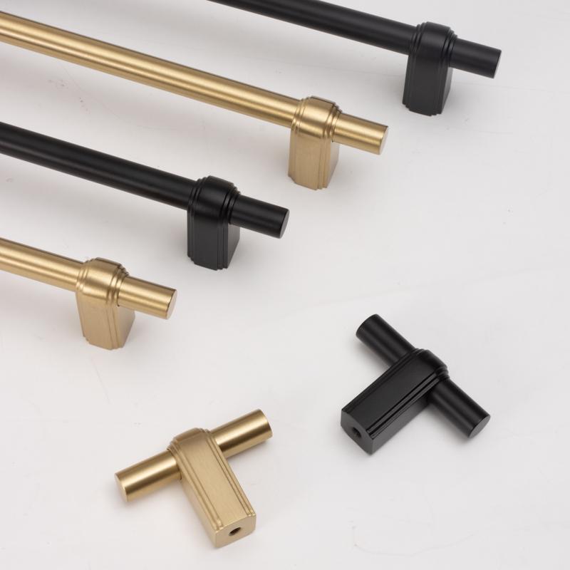Vintage British Brass T-Bar Cabinet Handle Knob for Kitchen Cabinets Furniture & Interior Home Hardware for Drawers & Dressers