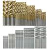 50PCS Hss Steel Twist Drill Bit Set 1-3MM High Speed Bits For Stainless Metal Wood Plate Tool Titanium Coated Woodworking Plastic And Aluminum
