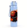 1PC Dripping Orange Basketball Graphic 750ml Color Plastic Water Bottle Leakproof Flip Straw Lid For Sports Office Home Use
