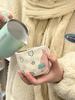 Креативные милые керамические кружки с рисунком медведя и ручкой, нестандартные кофейные чашки ручной работы, чашка для завтрака, молока, овсянки, чая