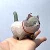 Милая деревянная резьба, фигурка кошки, украшение, DIY, бесцветная кошка, детская живопись, создание нового пейзажа, игрушки, подарок-головоломка на день рождения