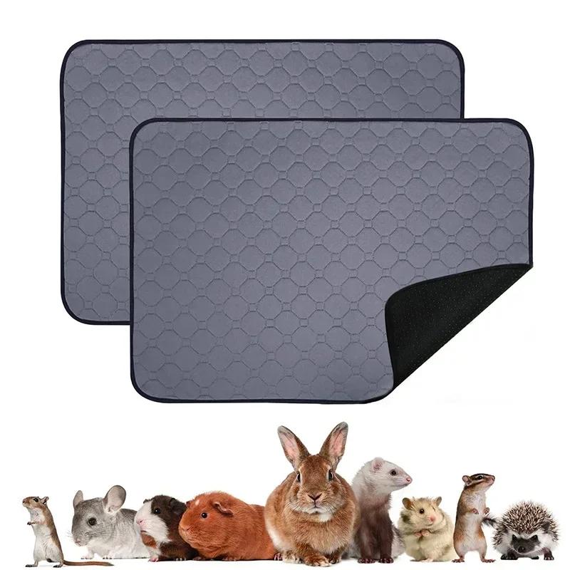 Guinea Pig Cage Lining Washable Guinea Pig Skin Pad Reusable and Non Slip Urinary Pad for Guinea Pig Cat and Dog Beds