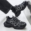 Autumn and winter new men's retro dad shoes platform heightening sports jogging casual shoes men's mesh breathable trendy shoes