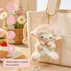 Polyester Filling Lamb Plush Keychain Curly Fur Lamb Keyring Cute Sheep Bag Charm  Key Accessories
