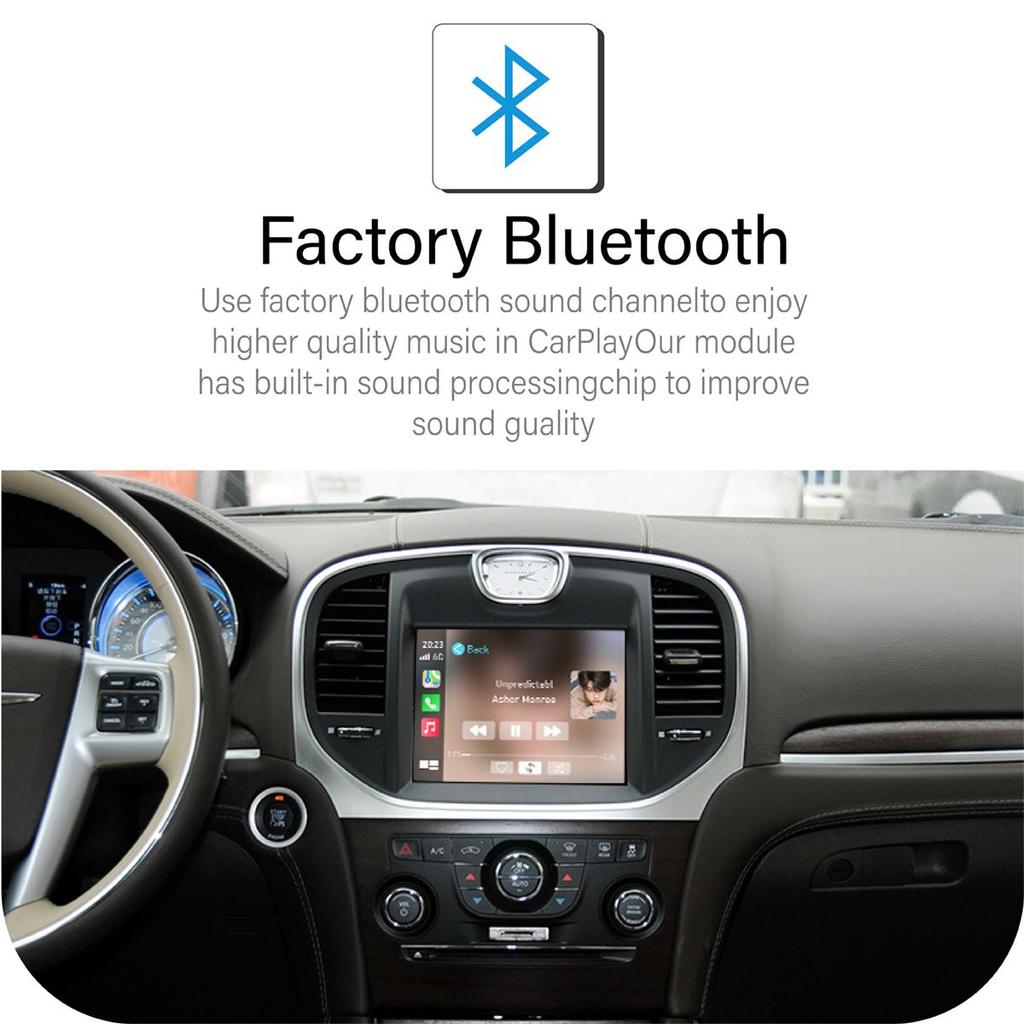 Sinairyu Модуль CarPlay Беспроводной CarPlay Android Auto Интерфейс Совместим Для Chysler 300 300C 300S 2012 2013 8.4" Uconnect Car Play