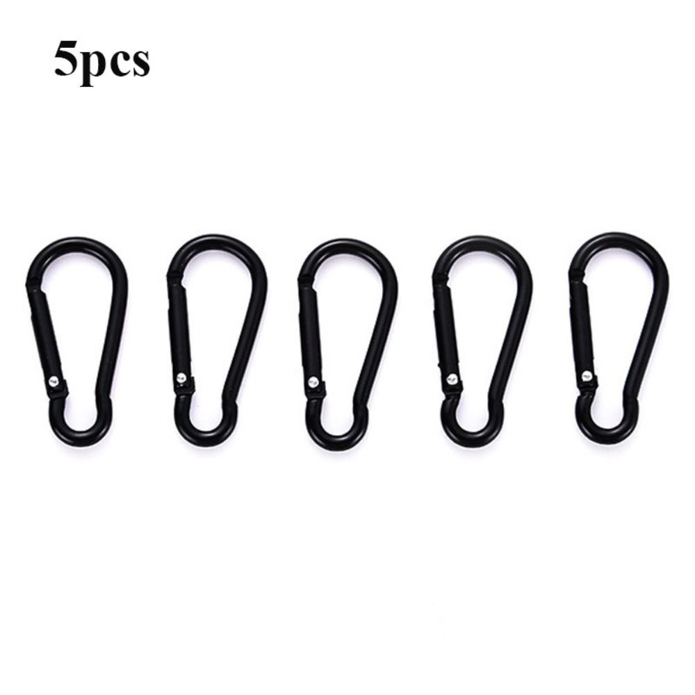 5pcs 3.6*46mm Spring Snap Clip Aluminium Alloy Water Bottle Hooks Climbing Keychain Outdoor Tool