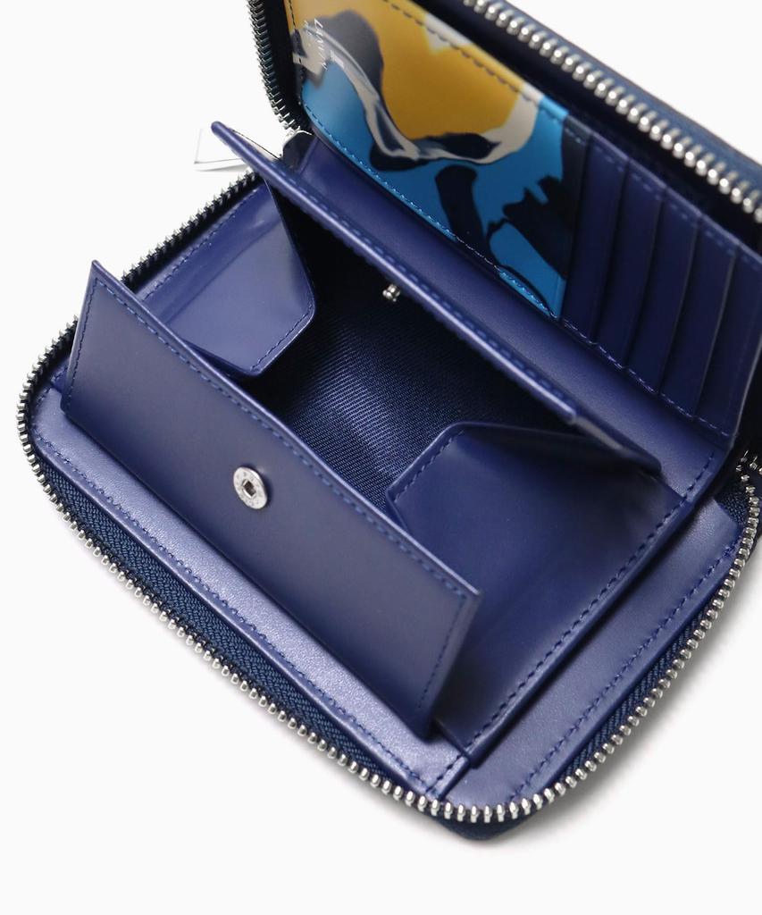 Мужской полудлинный кошелек LANVIN en Bleu из кожи Nebula, синий, нет. 533604