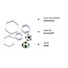4 шт. Формочки для печенья в виде футбольного мяча, пластиковые, с рисунком, для печенья, торта, резак для торта, формочка для печенья, резак для кубиков сахара, для кухни, для выпечки
