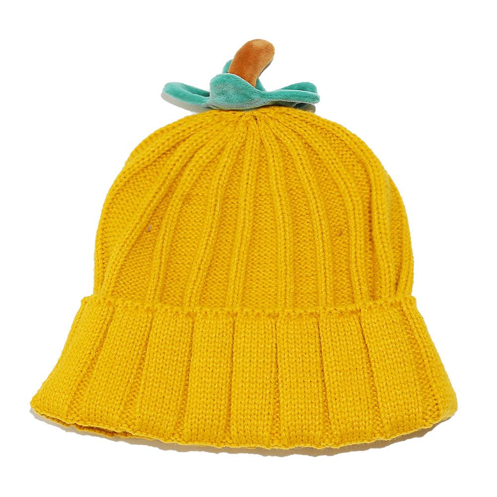Temu autumn and winter new wool hat female cute personality pullover hat pumpkin knitted hat student