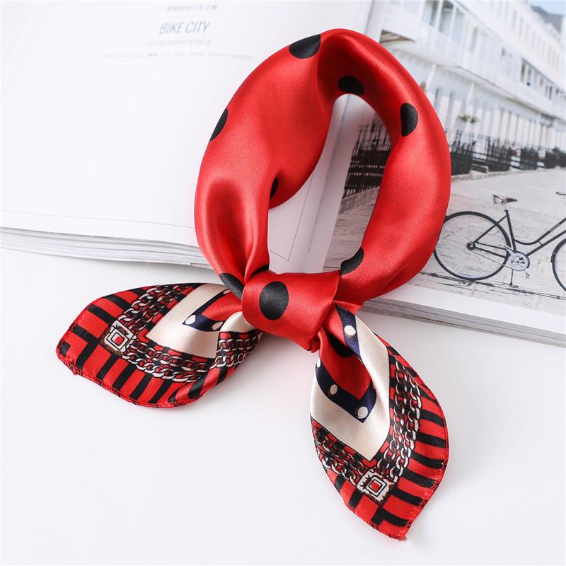 50 * 50 см шелковые шарфы весна и осень универсальное украшение профессиональные маленькие квадратные шарфы защита шеи связывающая сумка