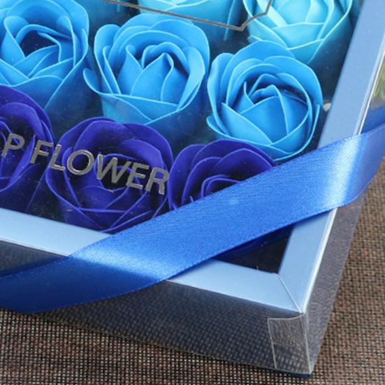 12 шт. Мыло-цветок Изысканное Романтичное Легкое Мыло-цветок Роза с Подарочной Коробкой для Дома