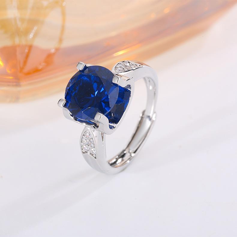Ruby Live Adjustable Ring Versatile Geometric Design Trendy Wear Decorative Ring