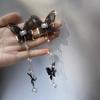 Black Lace Gauze For Women Butterfly Fashion Design Long Sweet Butterfly Pearl Tassel Earrings Jewelry Party Gifts