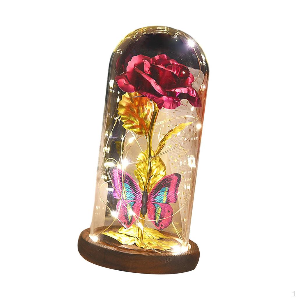 Хрустальный подарок в виде розы, украшение стола, ночник, подарки на день рождения, подарки для женщин