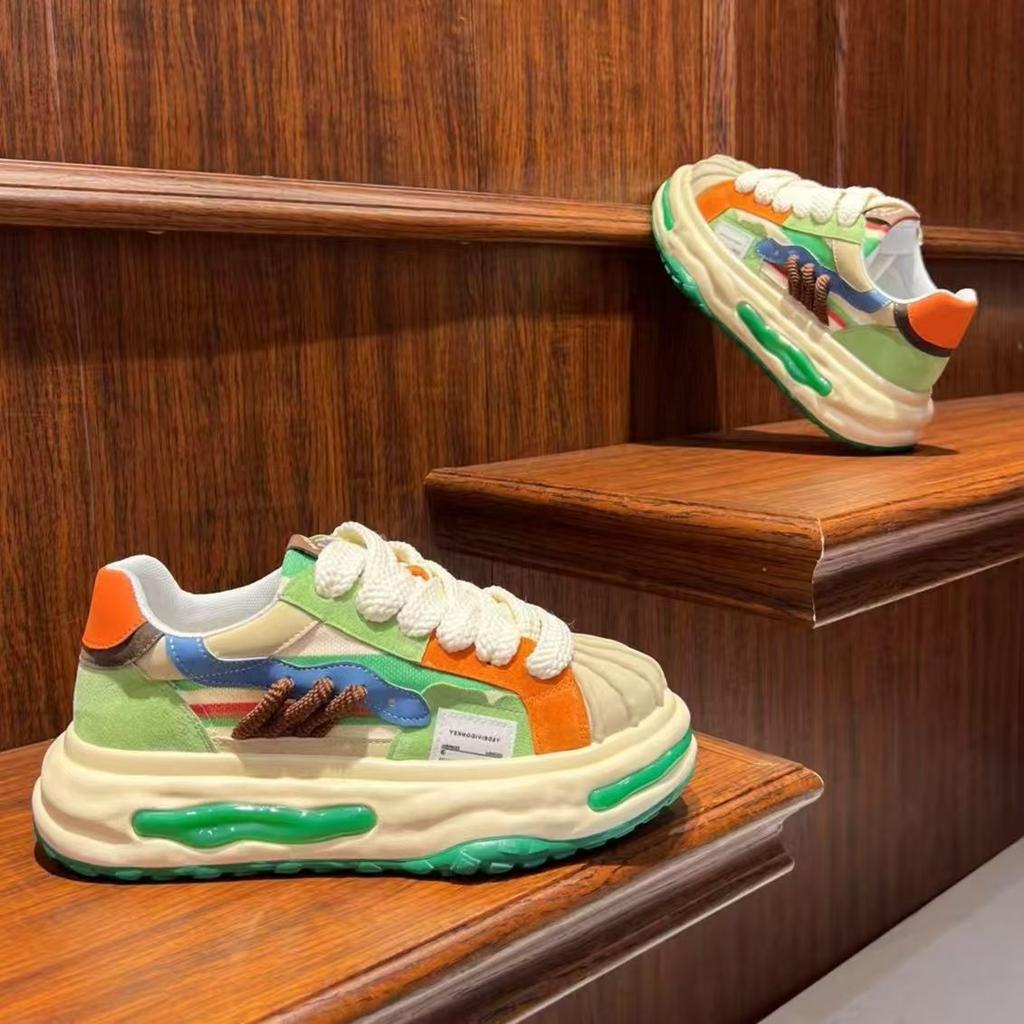 Летние новые модные мужские кроссовки Dad Sneakers средней высоты с сетчатой подошвой Dad, кроссовки с увеличенной высотой - универсальная и удобная повседневная спортивная обувь
