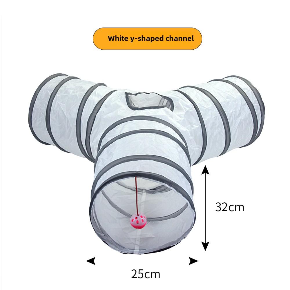 Pet Cat Tunnel Toys Foldable White Pet Cat Kitty Training Interactive Fun Toy For Cats Rabbit Animal Play Tunnel Tube