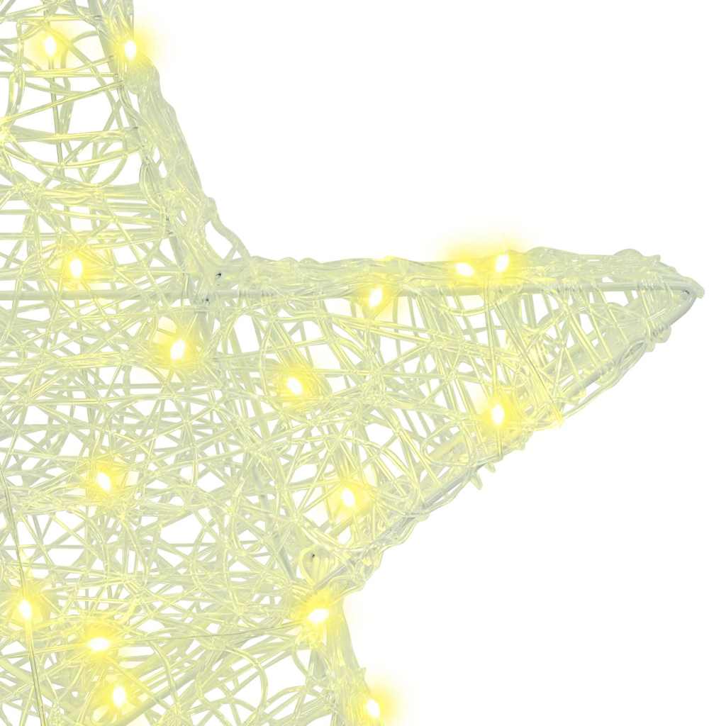 3D Star with 50 LEDs Warm White 55 x 53.5 x 10 cm Acrylic