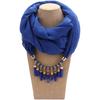 Stylish Cotton Linen Infinity Scarf with Beaded Tassel Necklace – Fashionable Women’s Scarf for Casual & Boho Outfits