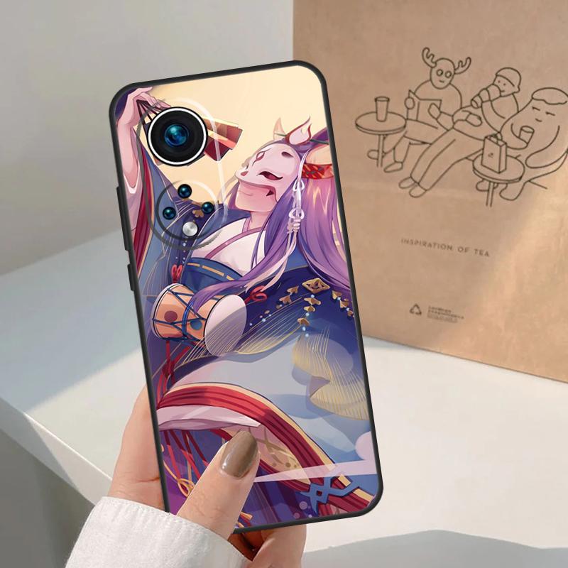 Китсунэ Лиса Японское Искусство Чехол Для Honor Magic 8 Pro 5 6 7 Lite Honor 400 200 Pro X9c X9b X9a X8a X8b 50 70 90 Чехол