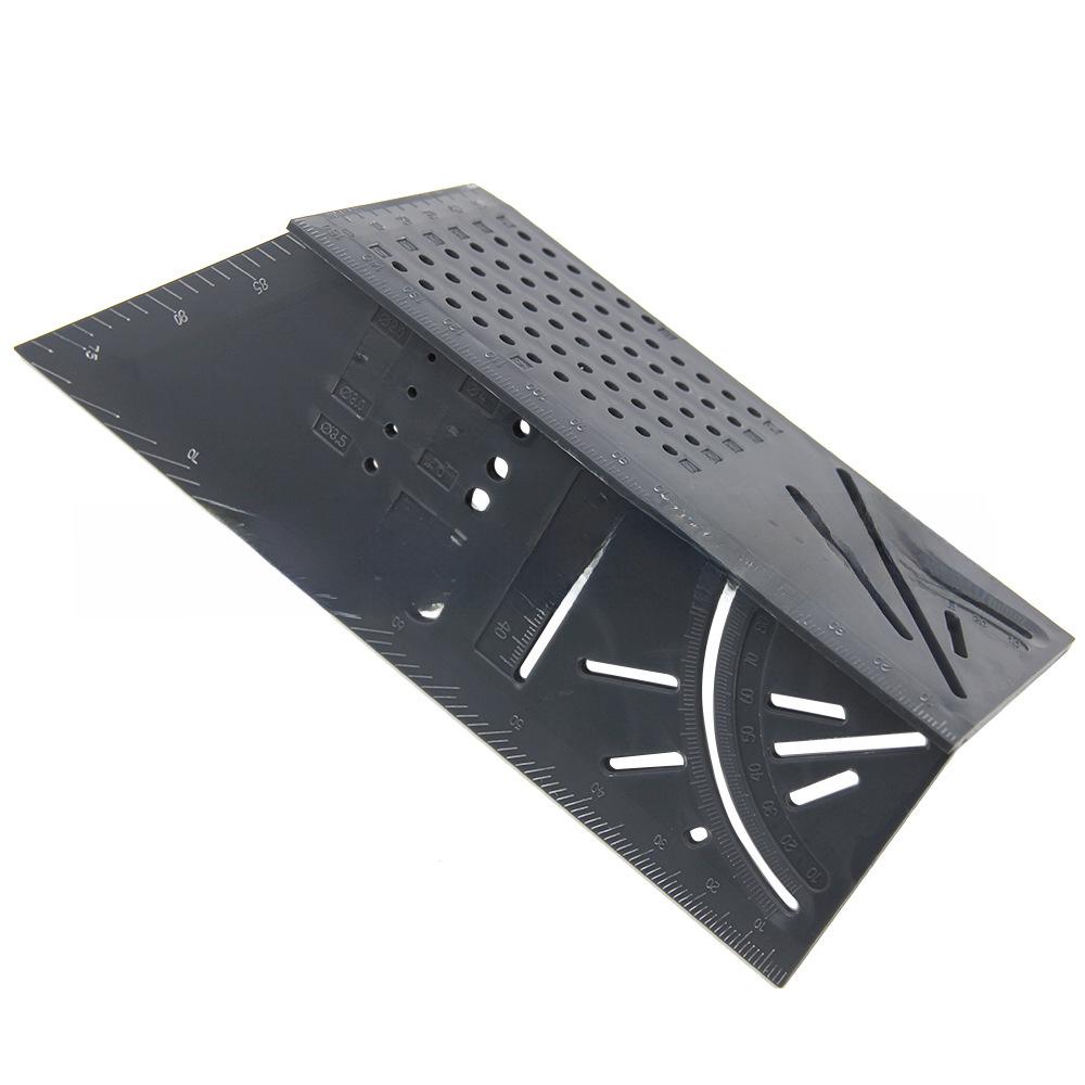 Multifunctional 3D Angle and Bevel Woodworking Ruler with 45°/90° Stops