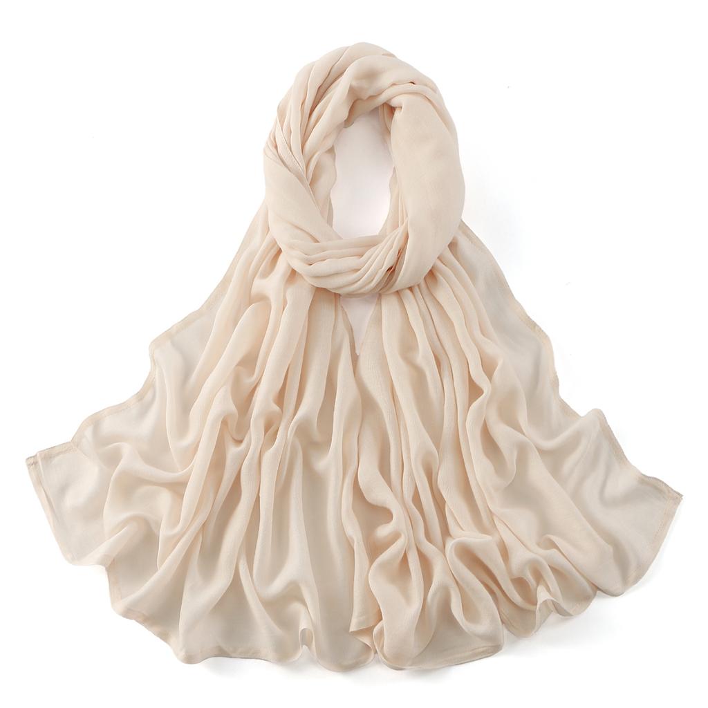 Muslim Modal Hijab Cotton Rayon Scarf for Women Double Stitching Wide Edge Rayon Shawl Islamic Thin Soft Viscose Turban Headband