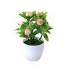 Plastic Simulated Lemon Peach Strawberry Fruit Tree Artificial Potted