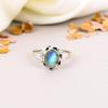 Labradorite Gemstone 925 Sterling Silver Black Moonstone Handmade Jewelry Ring For Women