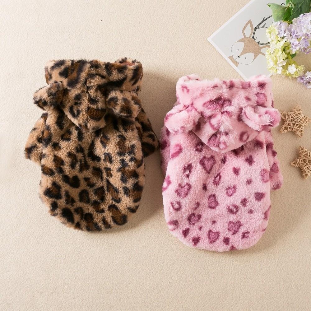Thickened Dog Clothes Warm Fleece Dog Coat Jacket Fashion Pet Hooded Coats Cat