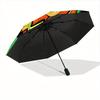 1pc Pumpkin Horror Automatic Open/Close Umbrella Sturdy Iron Frame, Compact Travel Umbrella, Intricate Design Umbrella a0829052