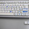 108 клавиш, колпачки с синим знаком, колпачки для клавиш PBT XDA для 61/87/104/108, колпачки для механических клавиатур, белые и синие