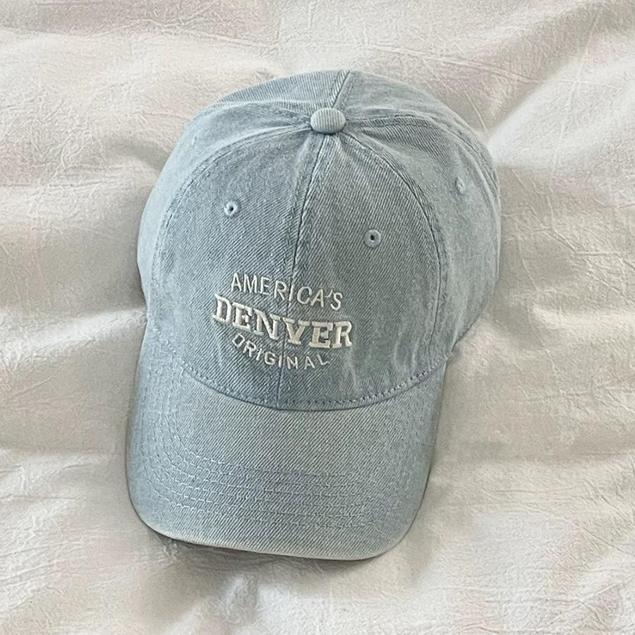 Бейсболка из стираного денима, женская, с широкими полями, большой окружностью головы, с надписью «буква», показывающей маленькое лицо, синяя шляпа, новинка 2024 года