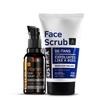 De-Tan Face Scrub for Men - 100g | Exfoliation & Effective Tan Removal | with Walnut Granules | No SLS & 20% Vitamin C Face Serum - 30ml