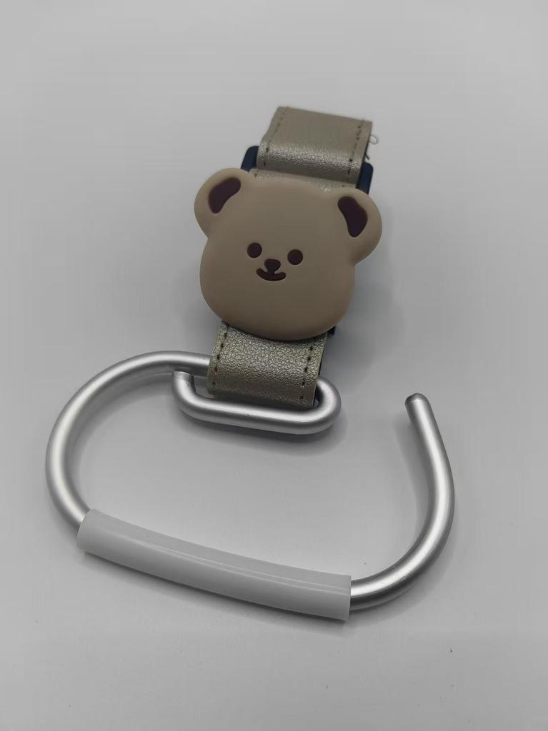 Universal Leather Stroller Hook - Large Aluminum Alloy Pram Accessory