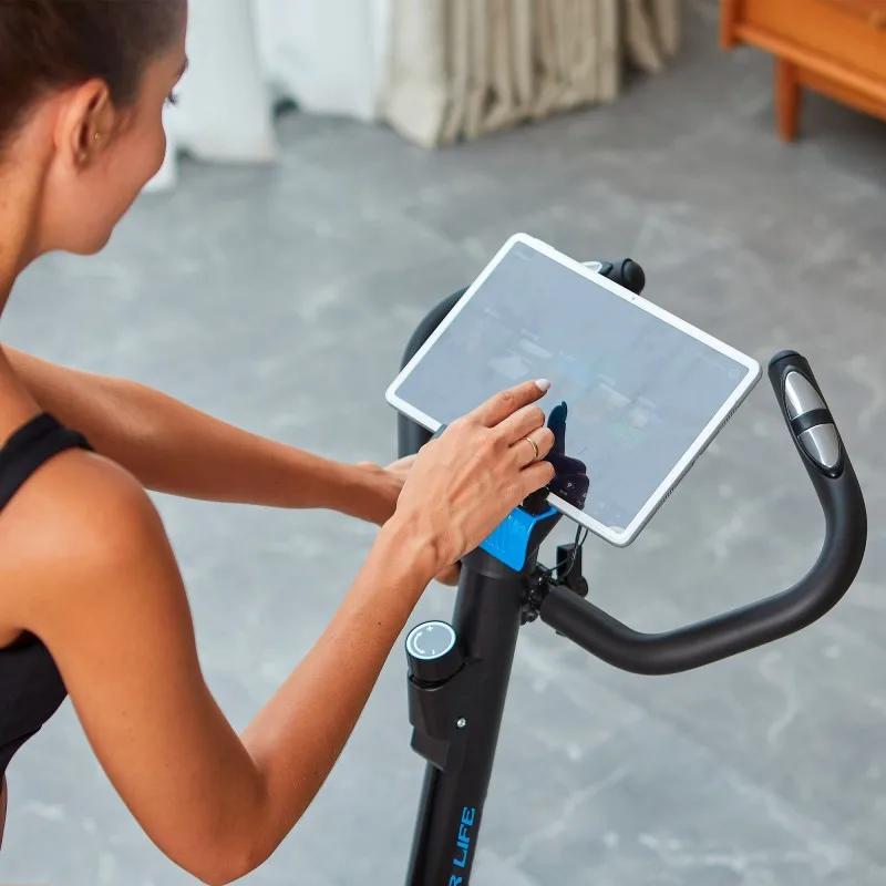 Fit For Life - Be Bike V5 - Vélo D'appartement Connecté - Application Fitness - écran Lcd - Capteurs Cardiaques