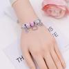 Adjustable Chain Bracelet With Diamond Accent Hollow Smiley Face Beads For Women Luxury Style Jewelry