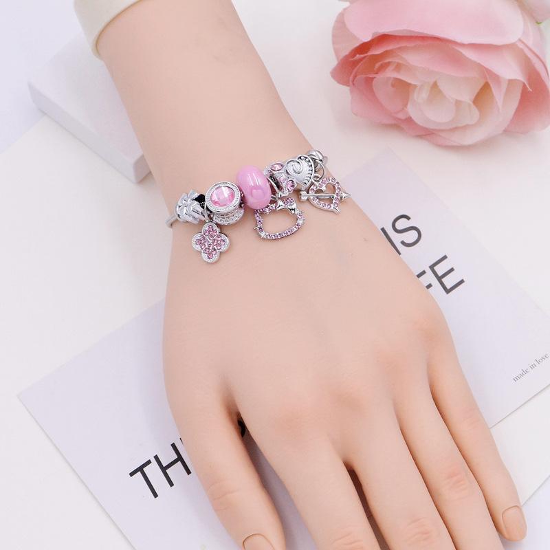 Adjustable Chain Bracelet With Diamond Accent Hollow Smiley Face Beads For Women Luxury Style Jewelry