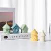 Small House Candle Mold Grass House Rose House Aromatherapy Gypsum Dropping Decoration Silicone Mold