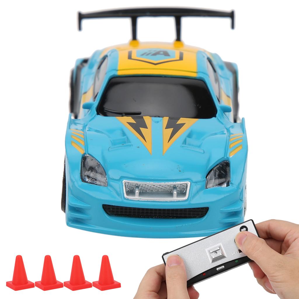 Mini RC Car with Can Box Power Induction Fourway Remote Control APP Dual Mode Child Toy Model(Blue )
