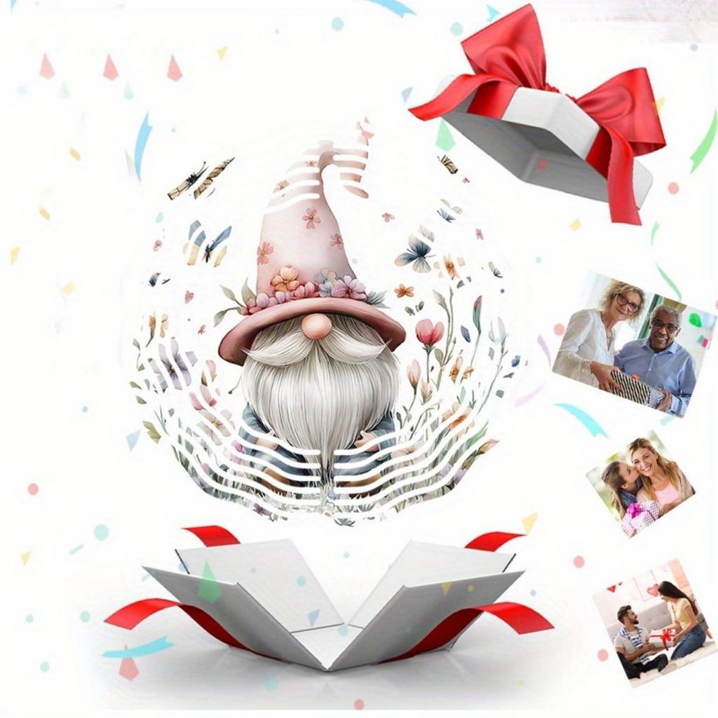 1 шт. Металлический колокольчик ветра с дизайном цветка, гнома и бабочки, вращающийся на 360° крючок для сада, патио, балкона, внутреннего и наружного праздничного декора