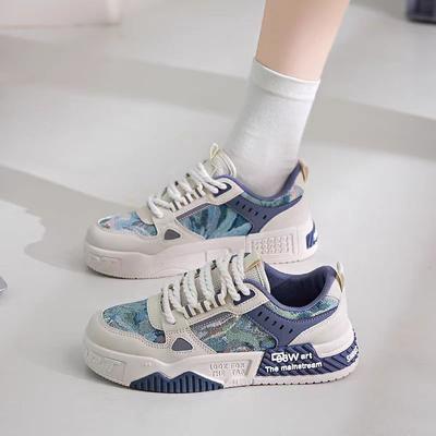 Женские туфли с масляной живописью, американские ретро-кеды, новые весенние парусиновые туфли для скейтбординга, оригинальные модные туфли