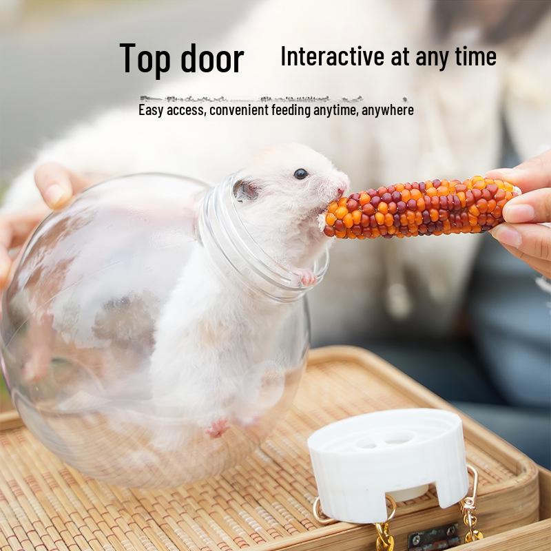 Портативная дышащая переноска для хомяков: Сумка через плечо с прозрачной альпинистской клеткой