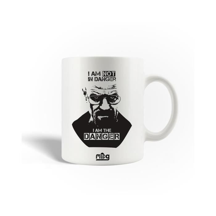 Mug en céramique - Breaking Bad - I am not in danger - 30cl - Compatible lave-vaisselle - Blanc