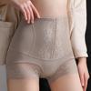 Women Underpants High Waist Lace Embroidery Flower Tummy-control Butt-lifted Thin Soft Anti-septic Great Elasticity Postpatrum