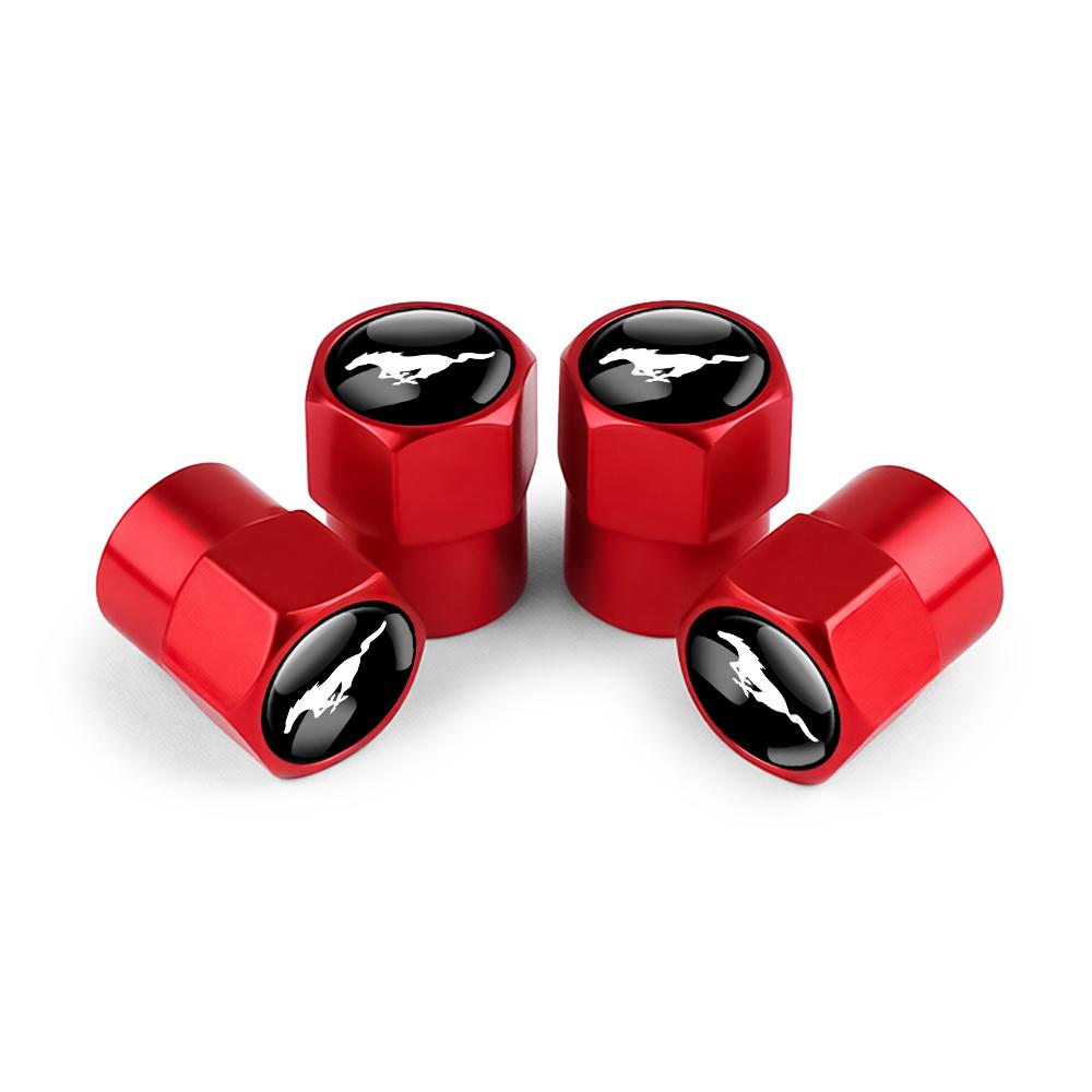 4Pcs Car Tire Valve Covers Dust Emblem Caps Accessories For Ford Fiesta Focus 2 Mondeo ST mk4 Mustang Ranger Kuga S-MAX Transit