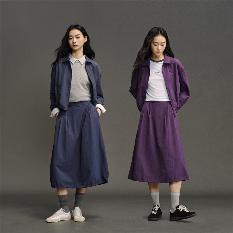 GIORDANO CONCEPTS Pleated Print Elastic Waist Midi Skirt