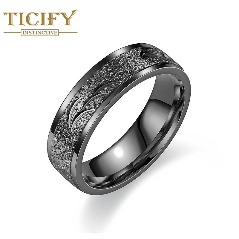 Легкий роскошный дизайн, сенсорное кольцо из титановой стали, резьба, скульптура, матовое, без цвета, нишевое кольцо для пары, модные ювелирные изделия